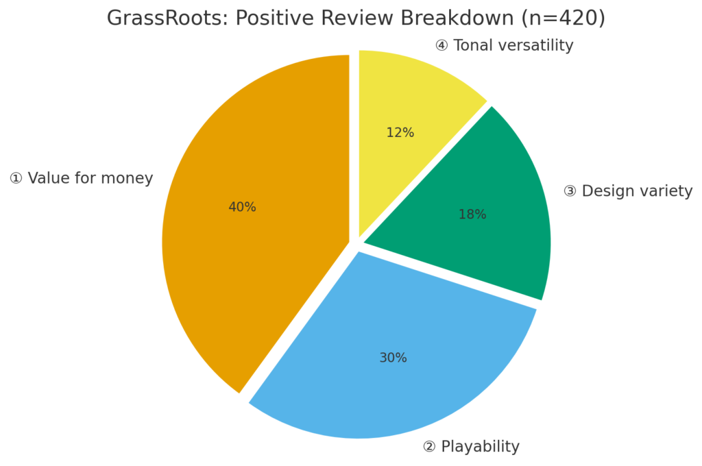 円グラフ（Positive Review Breakdown）